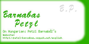 barnabas petzl business card